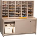 Datum Filing Systems Mail Master Letter Size Workstation 7, Regal Cherry Laminate Top Medium Gray STATION 7LTR-L20-T23